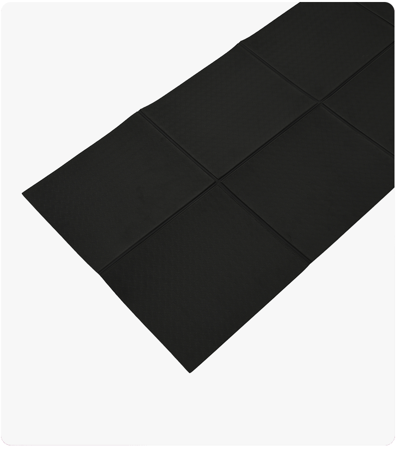 Black yoga folding mat